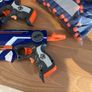 6 nerf guns, bullets and target Image 2