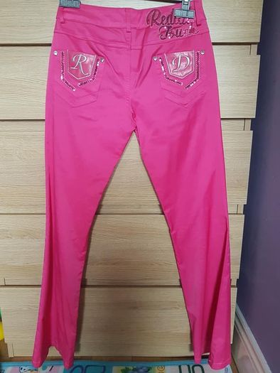 Redial pink pants  satin look size s never worn