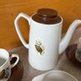 mid-century 15-piece Alfred Meakin coffee set in the "Fir Cone" (or "Hedgerow") Image 2