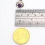 Vintage 925 Syerling Silver Purple Chalcedony Stud Earrings Image 8