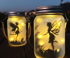 2 Pack Fairy Solar Lantern Outdoor, Garden Ornaments IP44 Waterproof Hanging Frosted Glass Solar Mason Jar Lights for Table, Yard, Garden, Patio, Lawns (Warm)