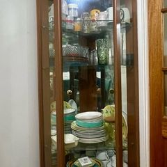 Wooden Corner Display Cabinet