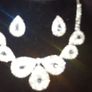 Silver Crystal  Bride's Designer Neck Piece and Earrings Image 2
