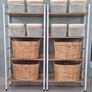 Natural shelving with basket storage unit set Image 2