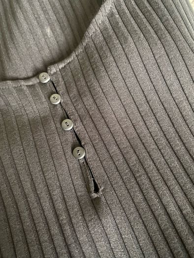 Zara black ribbed dress L