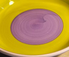 Large Bowl 31 Cm.wide And 6 Cm. High C.b.a.r. Made In Italy Dipinto & Mano Dish Wsher Proof