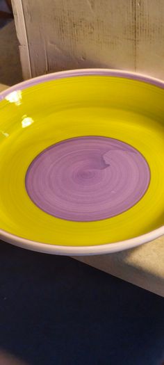 Large Bowl 31 Cm.wide And 6 Cm. High C.b.a.r. Made In Italy Dipinto & Mano Dish Wsher Proof