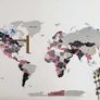 3D Premium Wooden World Map with Country Borders Country Names Capital Names US and Canada Borders and Names World Biggest City Names World Image 5