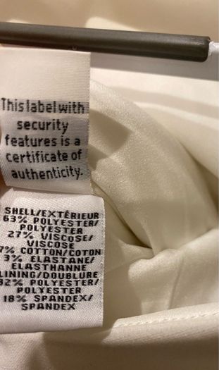 Diane Von Furstenberg flattering white dress size 8