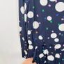Phase wight ruched navy jersey with geometric print and pockets Image 3