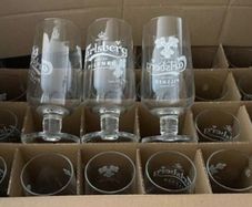 Carlsberg Pilsner Stemmed Pint Glasses