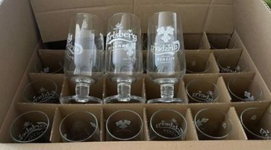 Carlsberg Pilsner Stemmed Pint Glasses
