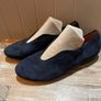 Flats shoes Pas De Rouge navy suede leather, red insole Size 38/5 Image 2