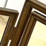 Vintage Carved Wooden Folding Triptych Dressing Mirror Image 2