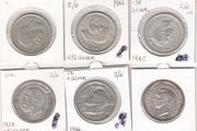 G.B. 12 x Half Crowns, 2/6, 12 x 50% Silver Coins ( no.440)