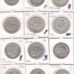 G.B. 12 x Half Crowns, 2/6, 12 x 50% Silver Coins ( no.440)
