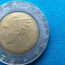 Vintage 1990 Italy 500 lire coin. Quirinale. Production Error. Image 4