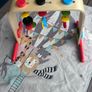 IKEA LEKA baby gym, birch plywood/multicolour, 43 cm height, 59 cm width, activity toys for babies Image 5