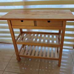 Wooden Island / Trolley (Birch Wood)