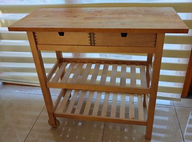 Wooden Island / Trolley (Birch Wood)