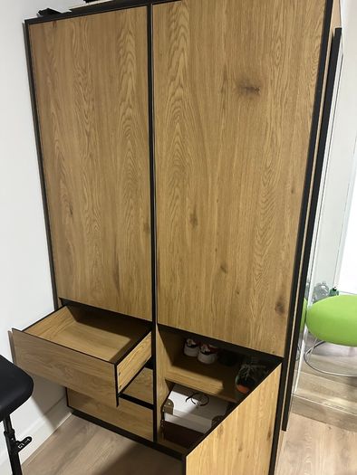 Brown Wardrobe with Mirror