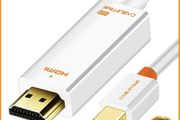 Cabletime 2M Mini DisplayPort to HDMI 1080P Male (Video-Audio) TV (Gold-Plated) Cable (White) (Brand New/Warranty)