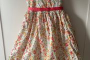Laura Ashley ruffle collar floral ribbon dress age 6