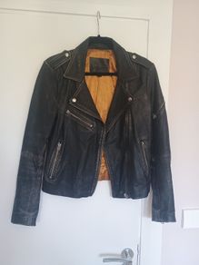 Goosecraft Women's Genuine Leather Biker Jacket - Size EU L - Good Condition
