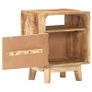 Bedside Table 40x30x50 cm Rough Mango Wood Image 2