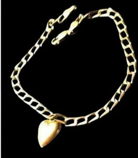 Vintage 9ct & 14ct Heart Charm Bracelet