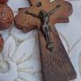 VICTORIAN HUGE Rosewood Rosary Beads Image 4