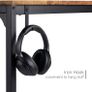 SALE Study Computer Desk 100cm Home Office Writing Small Desk, Modern Simple Style PC Table, Black Metal Frame, Rustic Brown Image 4