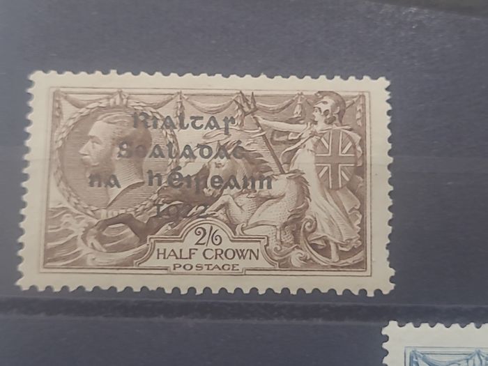 Irish overprint stamps  - 1922 Rialtas 4 line overprint set