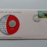 Antigua 1965 Golden Hind Drake Coin Stamp cover BUNC Image 2