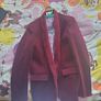 Boys burgundy suit ( jacket and trousers) Image 3
