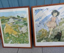 2 X Vintage Muriel Dawson Nursery Prints