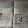 Sofa - Cream Leather 3+2 Seater Image 6