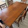 Wooden table & 6 chairs Image 5