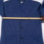 Genny Vintage Navy Blue Black Checked Mandarin Collar Short Jacket 8UK/36EU Image 9