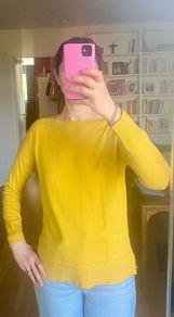 Joules Boat neckline jumper yellow size 10
