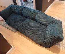 Lounge Pug Albert 3 seater Sofa in blue cord. Must go ASAP!!!