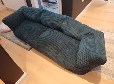 Lounge Pug Albert 3 seater Sofa in blue cord. Must go ASAP!!!