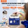 Pottery Wheel Mini Ceramic Wheel Sculpting Tools Apron Two Turntables 30W (FREE SHIPPING) Image 2
