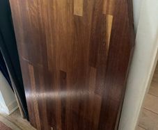 Solid wood worktop section