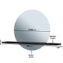 Round Backlit Heated Bathroom Mirror with Lights & Black Shelf 500mm Image 3