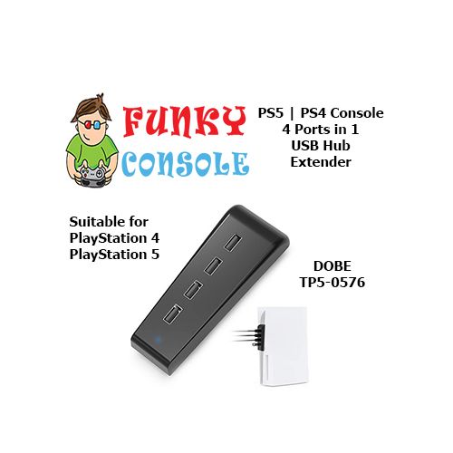 PlayStation 4 5 PS4 PS5 Console DOBE 4 Port USB Hub Extender 4 USB 2.0 TP5-0576