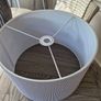16" Grey Ribbed lampshade Image 3