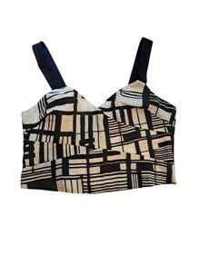 DKNY cotton abstract cropped top