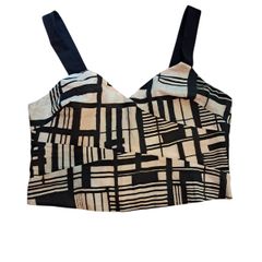 DKNY cotton abstract cropped top