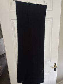 Zara long black ribbed knit scarf